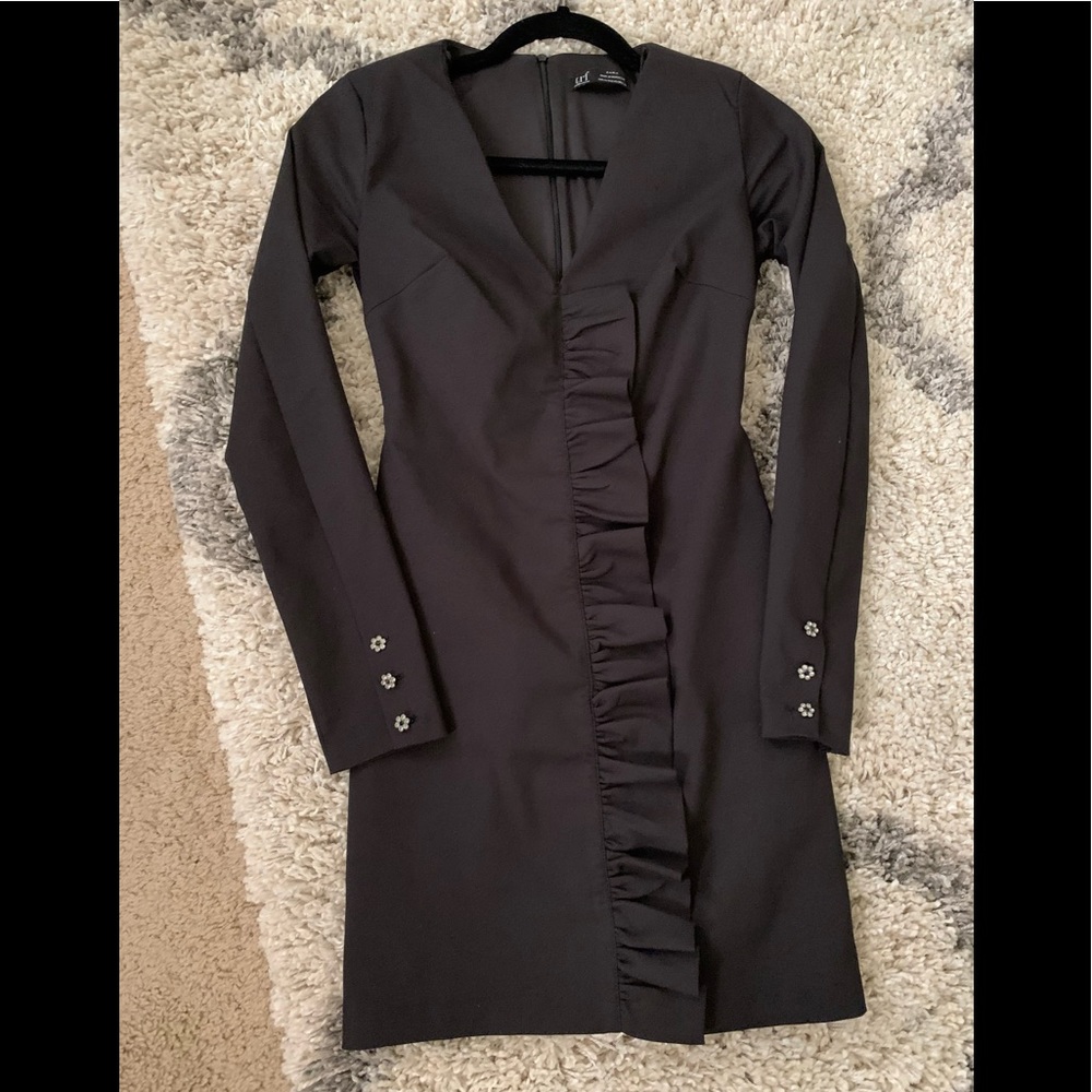 Zara trf collection - ruffle front long sleeve